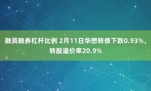 融资融券杠杆比例 2月11日华懋转债下跌0.93%，转股溢价率20.9%