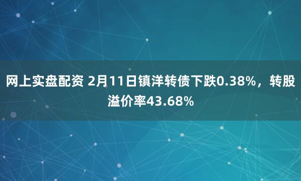 网上实盘配资 2月11日镇洋转债下跌0.38%，转股溢价率43.68%